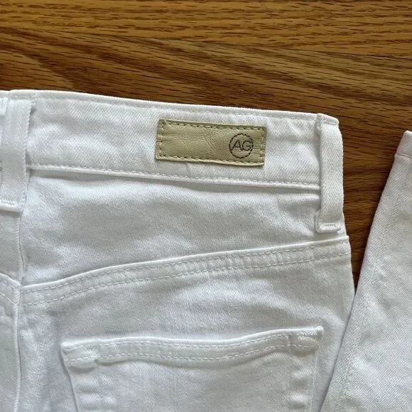 AG Adriano Goldschmied High Rise Boot Cut Jeans Sz 25 White‎ Alexxis Vintage Fit